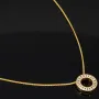 Christ Markenschmuck - Elegantes Schmuck-Set bestehend aus einer hochwertigen 14K / 585 Gold - Goldkette (ca. 45cm) und einem Rondell-Anhänger mit Brillanten