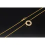 Christ Markenschmuck - Elegantes Schmuck-Set bestehend aus einer hochwertigen 14K / 585 Gold - Goldkette (ca. 45cm) und einem Rondell-Anhänger mit Brillanten