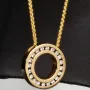 Christ Markenschmuck - Elegantes Schmuck-Set bestehend aus einer hochwertigen 14K / 585 Gold - Goldkette (ca. 45cm) und einem Rondell-Anhänger mit Brillanten