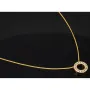 Christ Markenschmuck - Elegantes Schmuck-Set bestehend aus einer hochwertigen 14K / 585 Gold - Goldkette (ca. 45cm) und einem Rondell-Anhänger mit Brillanten