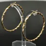 Spiral-Creolen in edlem Twist-Design aus hochwertigem 585er / 14K Gold