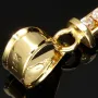 Exquisiter Kreuz-Anhänger in außergewöhnlichem Bicolor-Design aus hochwertigem Gold (14k / 585 Gelbgold und Weißgold) mit Zirkoniabesatz