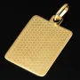Sternzeichen Wassermann - Anhänger mit fein gravierten Greco-Design aus hochwertigem Gold (14K / 585 Gelbgold)