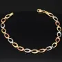 Elegantes Damen-Armband in außergewöhnlichem Tricolor-Design aus 585er 14k Gold (Gelbgold, Roségold und Weißgold) ca. 19,5 cm