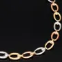 Elegantes Damen-Armband in außergewöhnlichem Tricolor-Design aus 585er 14k Gold (Gelbgold, Roségold und Weißgold) ca. 19,5 cm