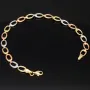 Elegantes Damen-Armband in außergewöhnlichem Tricolor-Design aus 585er 14k Gold (Gelbgold, Roségold und Weißgold) ca. 19,5 cm