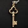 Stilvoller Schlüssel-Anhänger mit edlem Design aus hochwertigem Gold (585 14K Gelbgold)