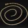Funkelnde Goldkette in feinem, zeitlosen Design aus exquisitem 585 14k Gold (ca. 50cm lang, 2,5mm breit)