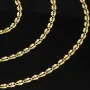 Funkelnde Goldkette in feinem, zeitlosen Design aus exquisitem 585 14k Gold (ca. 50cm lang, 2,5mm breit)