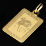 Hochwertig gearbeiteter Sternzeichen Widder- Anhänger in feinem Greco-Design aus funkelndem Gold (14K / 585 Gelbgold)