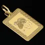 Hochwertig gearbeiteter Sternzeichen Widder- Anhänger in feinem Greco-Design aus funkelndem Gold (14K / 585 Gelbgold)