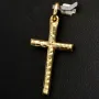 Sehr schönes Kreuz mit außergewöhnlichem Dekor aus Gold 14k (585er) Gelbgold