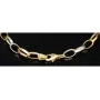 Funkelndes Bicolor-Ankerarmband aus edlem, polierten 14K 585er Weiß- und Gelbgold (ca. 19,5 cm Länge, 5mm Breite)