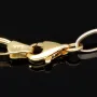 Funkelndes Bicolor-Ankerarmband aus edlem, polierten 14K 585er Weiß- und Gelbgold (ca. 19,5 cm Länge, 5mm Breite)