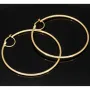 Stilvolle XXL Creolen aus funkelndem, glänzend poliertem 14K / 585 Gold (Gelbgold)