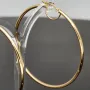 Stilvolle XXL Creolen aus funkelndem, glänzend poliertem 14K / 585 Gold (Gelbgold)