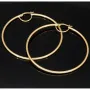 Stilvolle XXL Creolen aus funkelndem, glänzend poliertem 14K / 585 Gold (Gelbgold)