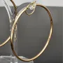 Stilvolle XXL Creolen aus funkelndem, glänzend poliertem 14K / 585 Gold (Gelbgold)