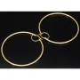 Stilvolle XXL Creolen aus funkelndem, glänzend poliertem 14K / 585 Gold (Gelbgold)