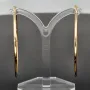 Stilvolle XXL Creolen aus funkelndem, glänzend poliertem 14K / 585 Gold (Gelbgold)