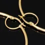 Stilvolle XXL Creolen aus funkelndem, glänzend poliertem 14K / 585 Gold (Gelbgold)