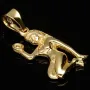 Hübscher Jungfrau Sternzeichen-Anhänger mit feinen Details aus edlem, polierten 14K 585 Gold (Gelbgold)