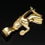 Hübscher Jungfrau Sternzeichen-Anhänger mit feinen Details aus edlem, polierten 14K 585 Gold (Gelbgold)