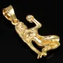 Hübscher Jungfrau Sternzeichen-Anhänger mit feinen Details aus edlem, polierten 14K 585 Gold (Gelbgold)