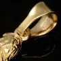 Hübscher Jungfrau Sternzeichen-Anhänger mit feinen Details aus edlem, polierten 14K 585 Gold (Gelbgold)