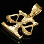 Glänzender Sternzeichen "Waage" - Anhänger - hochwertig gearbeitet - aus edlem 14K 585 Gold