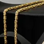 Exquisite Königskette aus hochwertigem 585er Gelbgold (14k)- 65cm lang, 4 mm breit, 19,1g