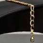 Zeitloses Panzerarmband aus edlem 585 14k Gold (hochglanzpoliert) in ca. 19cm Länge und ca. 6mm Breite