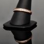 Exquisiter Ring für Damen mit 13 leuchtenden, eingefassten Brillanten (ca. 0,25 ct gesamt) aus massivem Gold (375 / 9K Roségold) - ca. Ringgröße 60