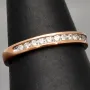 Exquisiter Ring für Damen mit 13 leuchtenden, eingefassten Brillanten (ca. 0,25 ct gesamt) aus massivem Gold (375 / 9K Roségold) - ca. Ringgröße 60
