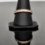 Exquisiter Ring für Damen mit 13 leuchtenden, eingefassten Brillanten (ca. 0,25 ct gesamt) aus massivem Gold (375 / 9K Roségold) - ca. Ringgröße 60