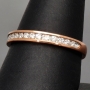 Exquisiter Ring für Damen mit 13 leuchtenden, eingefassten Brillanten (ca. 0,25 ct gesamt) aus massivem Gold (375 / 9K Roségold) - ca. Ringgröße 60