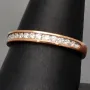 Exquisiter Ring für Damen mit 13 leuchtenden, eingefassten Brillanten (ca. 0,25 ct gesamt) aus massivem Gold (375 / 9K Roségold) - ca. Ringgröße 60