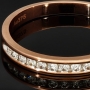 Exquisiter Ring für Damen mit 13 leuchtenden, eingefassten Brillanten (ca. 0,25 ct gesamt) aus massivem Gold (375 / 9K Roségold) - ca. Ringgröße 60