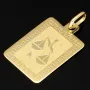 Filigraner Sternzeichen "Waage" - Anhänger mit feinen Gravuren aus edlem 14K 585 Gold in stilvollem Design
