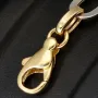 Funkelndes Armband in zeitlosem Design aus hochwertigem, hochglanzpoliertem Bicolor Gold (14K / 585 Gelb- und Weißgold) ca. 19,5 cm Länge