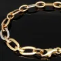 Funkelndes Armband in zeitlosem Design aus hochwertigem, hochglanzpoliertem Bicolor Gold (14K / 585 Gelb- und Weißgold) ca. 19,5 cm Länge