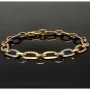 Funkelndes Armband in zeitlosem Design aus hochwertigem, hochglanzpoliertem Bicolor Gold (14K / 585 Gelb- und Weißgold) ca. 19,5 cm Länge