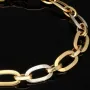 Funkelndes Armband in zeitlosem Design aus hochwertigem, hochglanzpoliertem Bicolor Gold (14K / 585 Gelb- und Weißgold) ca. 19,5 cm Länge