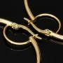 Zeitlose Creolen aus edlem, glänzend poliertem 14K / 585 Gold (Gelbgold)