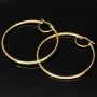 Zeitlose Creolen aus edlem, glänzend poliertem 14K / 585 Gold (Gelbgold)
