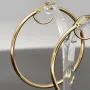 Zeitlose Creolen aus edlem, glänzend poliertem 14K / 585 Gold (Gelbgold)