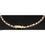 Edles Tennisarmband aus hochwertigem 585 14K Gold mit feinem verschiedenfarbigen Zirkoniabesatz (ca. 18,5 cm Länge)