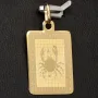 Funkelnder Sternzeichen "Krebs" - Anhänger aus 585 (14K) Gold mit detailreicher Gravur