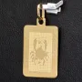 Funkelnder Sternzeichen "Krebs" - Anhänger aus 585 (14K) Gold mit detailreicher Gravur