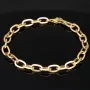Hochwertig gearbeitetes Ankerarmband aus funkelndem 14K (585er) Gold - hochglanzpoliert - ca. 19,5 cm lang und 5 mm breit